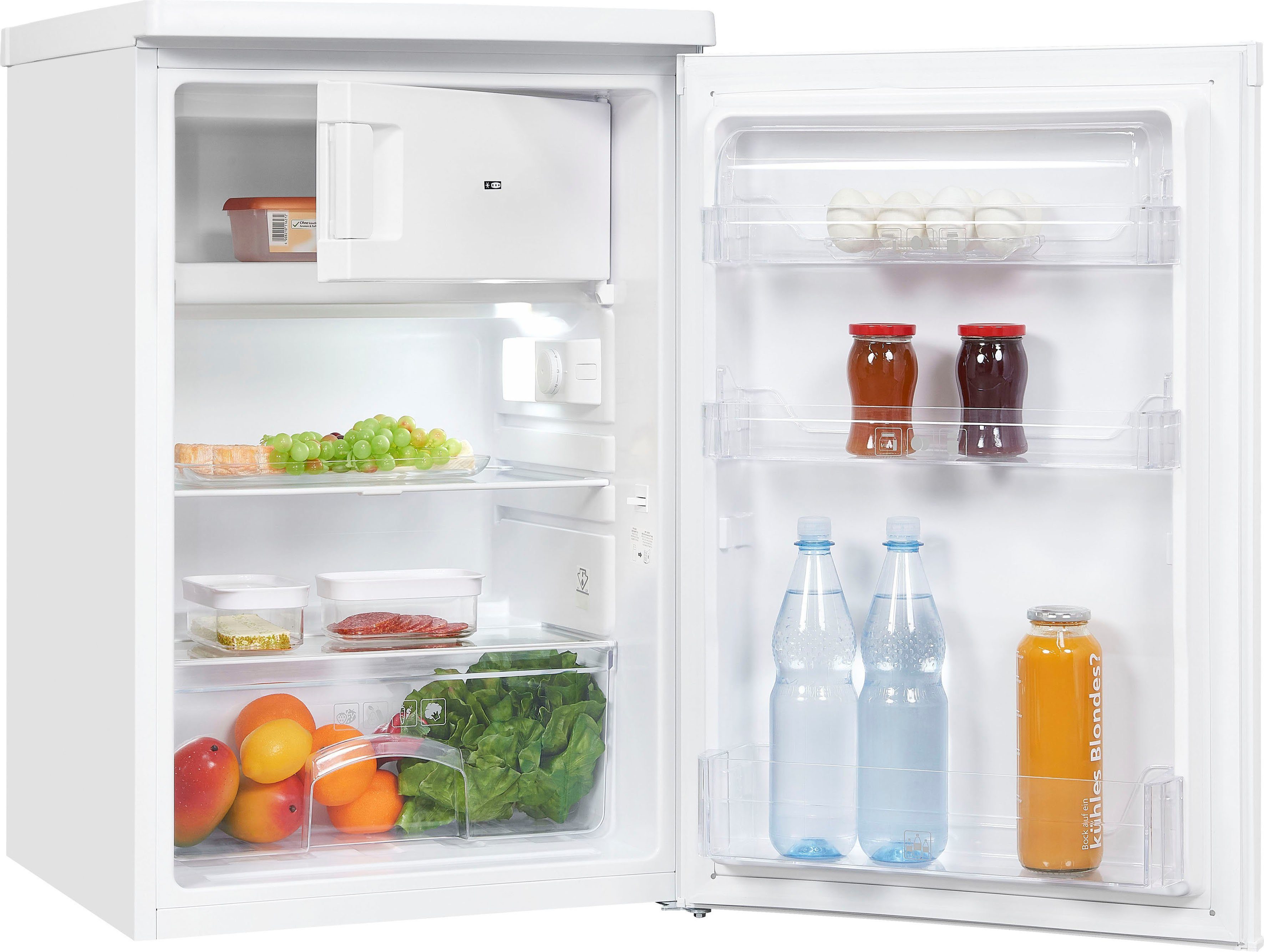 exquisit Kühlschrank KS16-4-E-040E weiss, 85,5 cm hoch, 55 cm breit