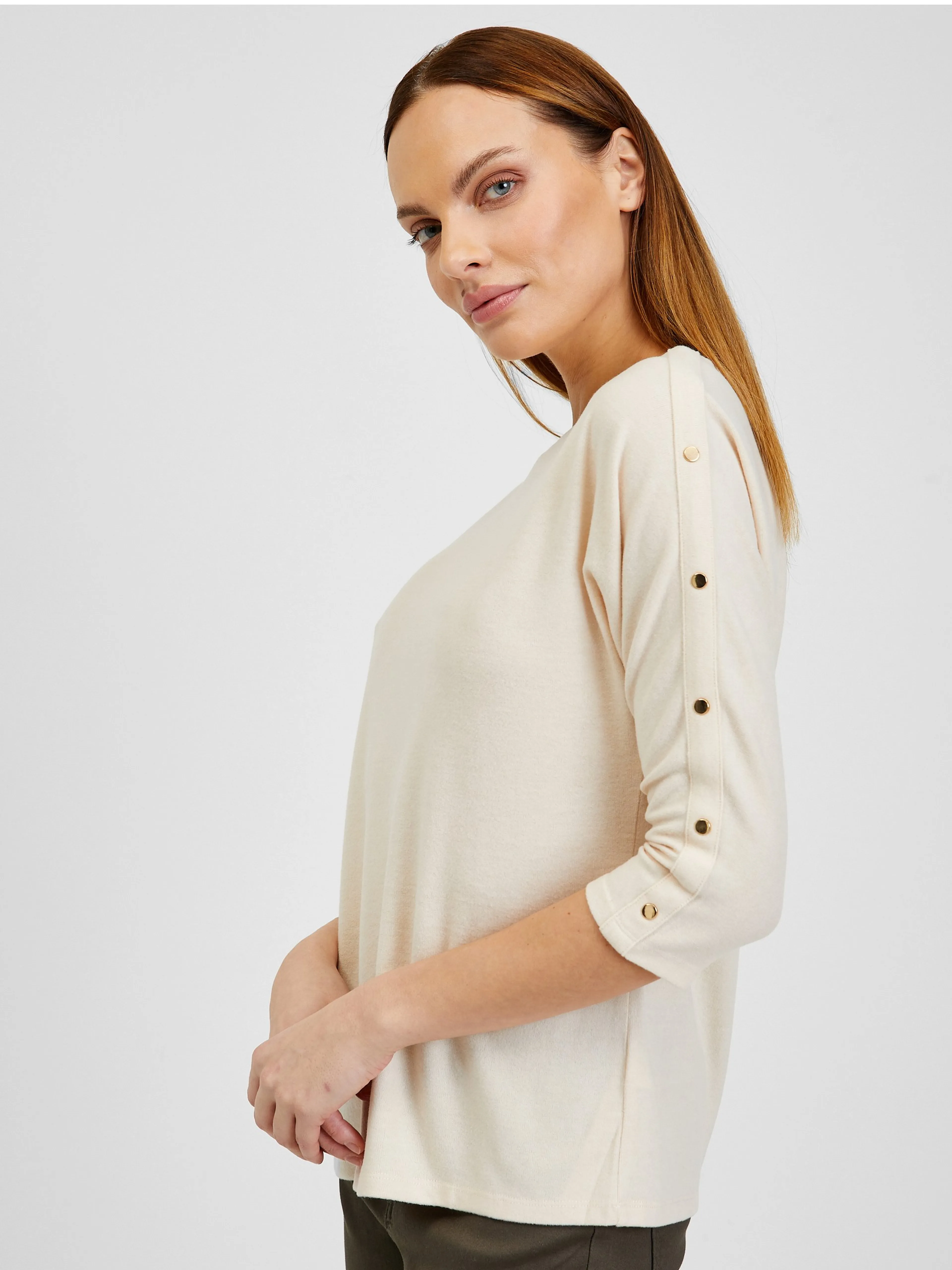 Cremefarbenes Damen-T-Shirt ORSAY