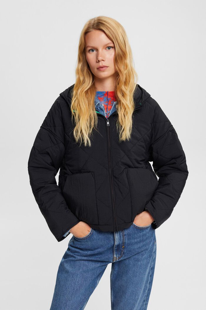 Weit geschnittene Steppjacke