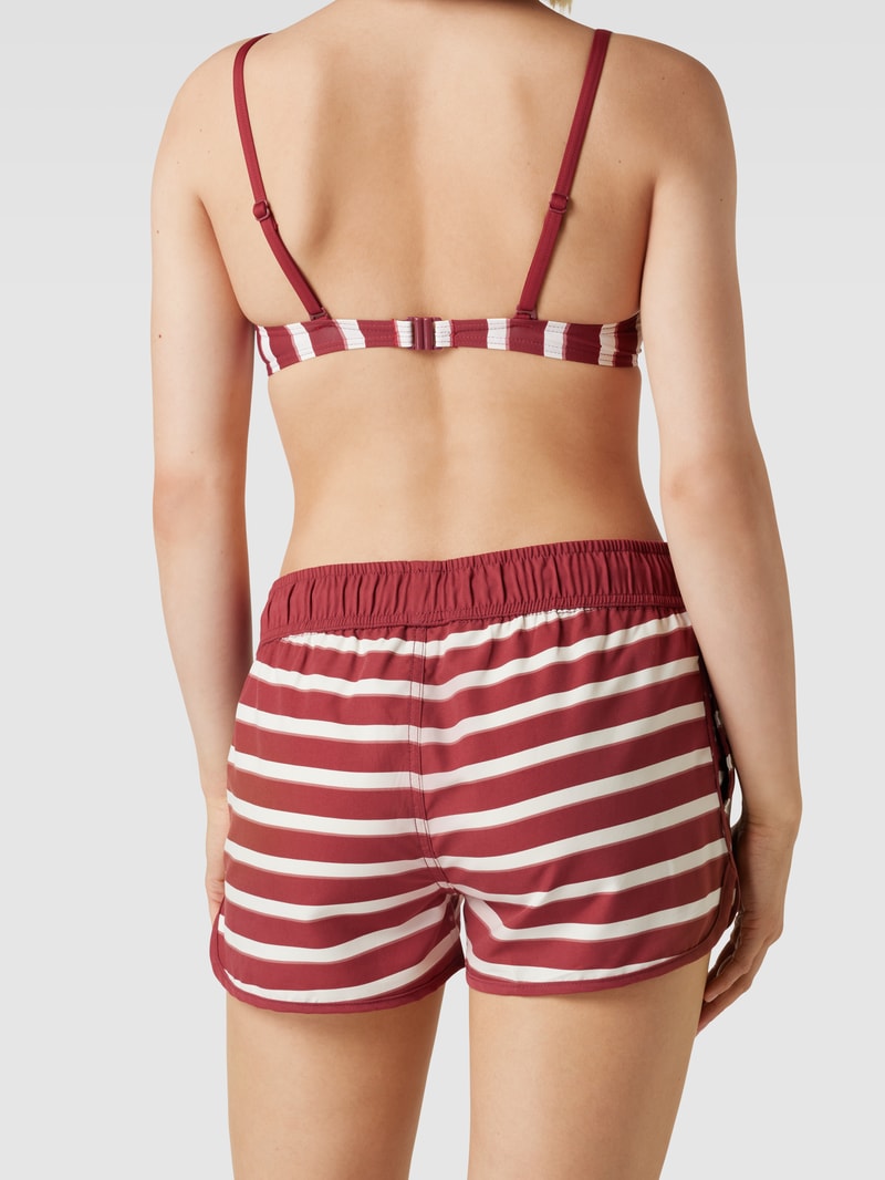 Bikini mit Streifenmuster Modell 'BRELA' in bordeaux rot