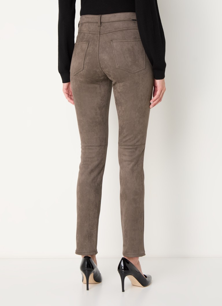 Pantaloni Rosner slim fit cu talie înaltă și buzunare laterale