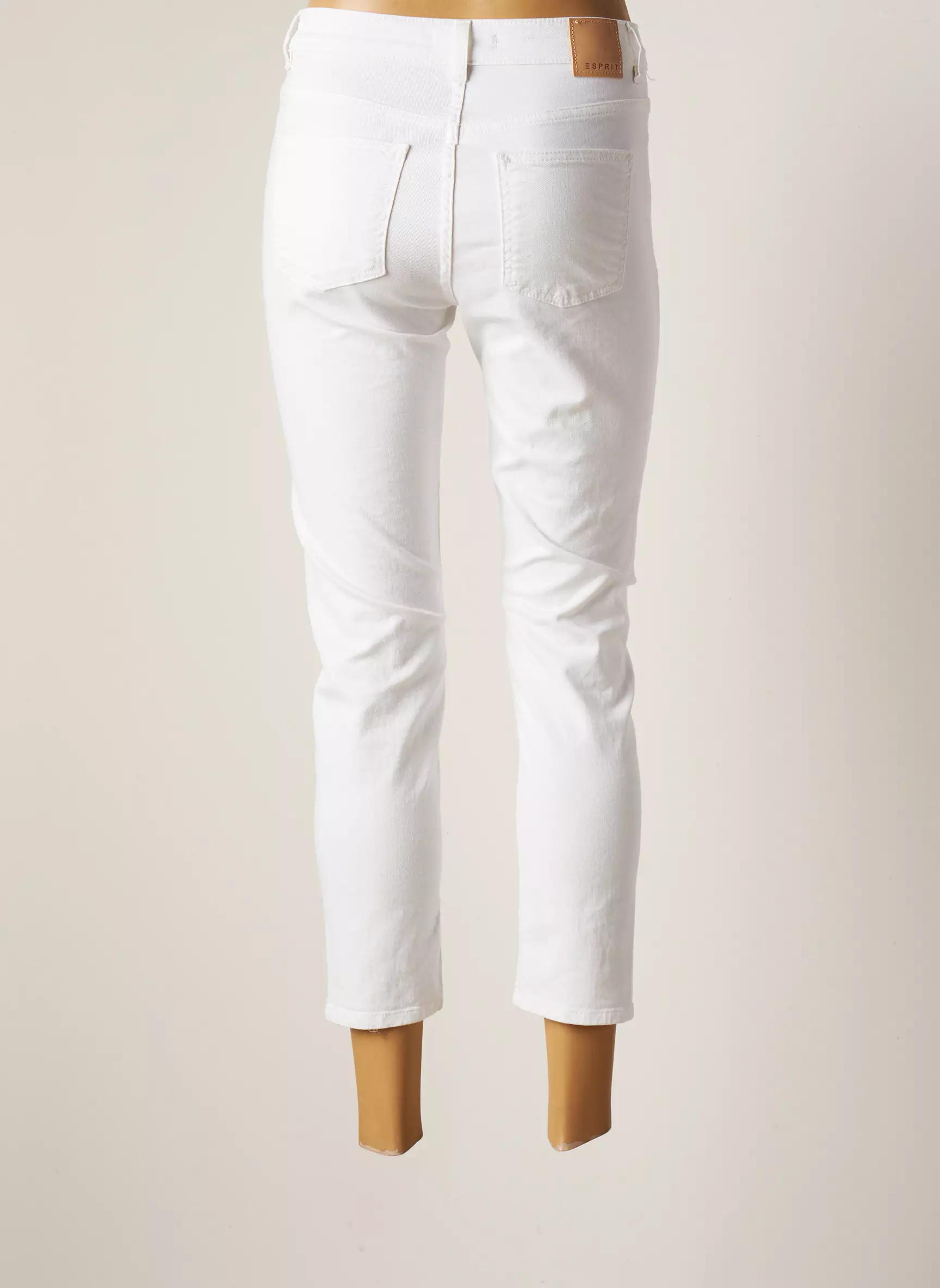 Esprit Pantalon7 8 Femme couleur blanc