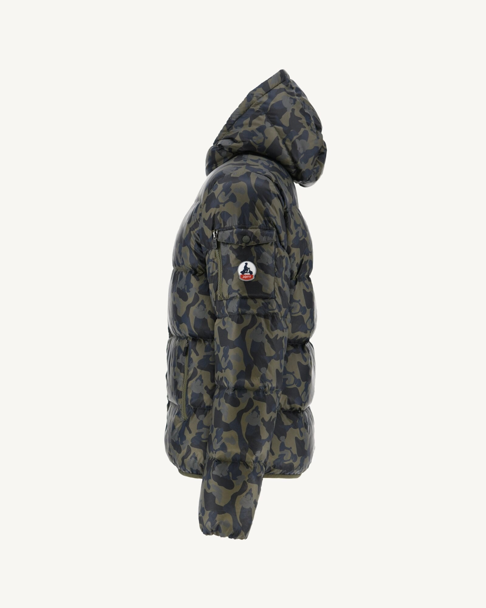 Doudoune à capuche Grand Froid Print militaire Java