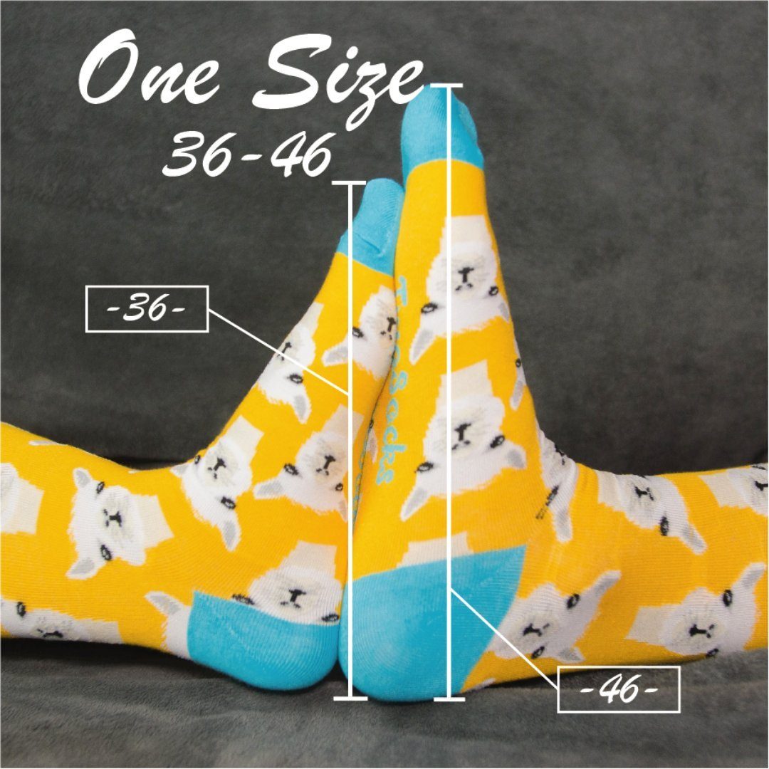 TwoSocks Freizeitsocken Alpaka Socken lustige Socken Herren & Damen, Einheitsgröße