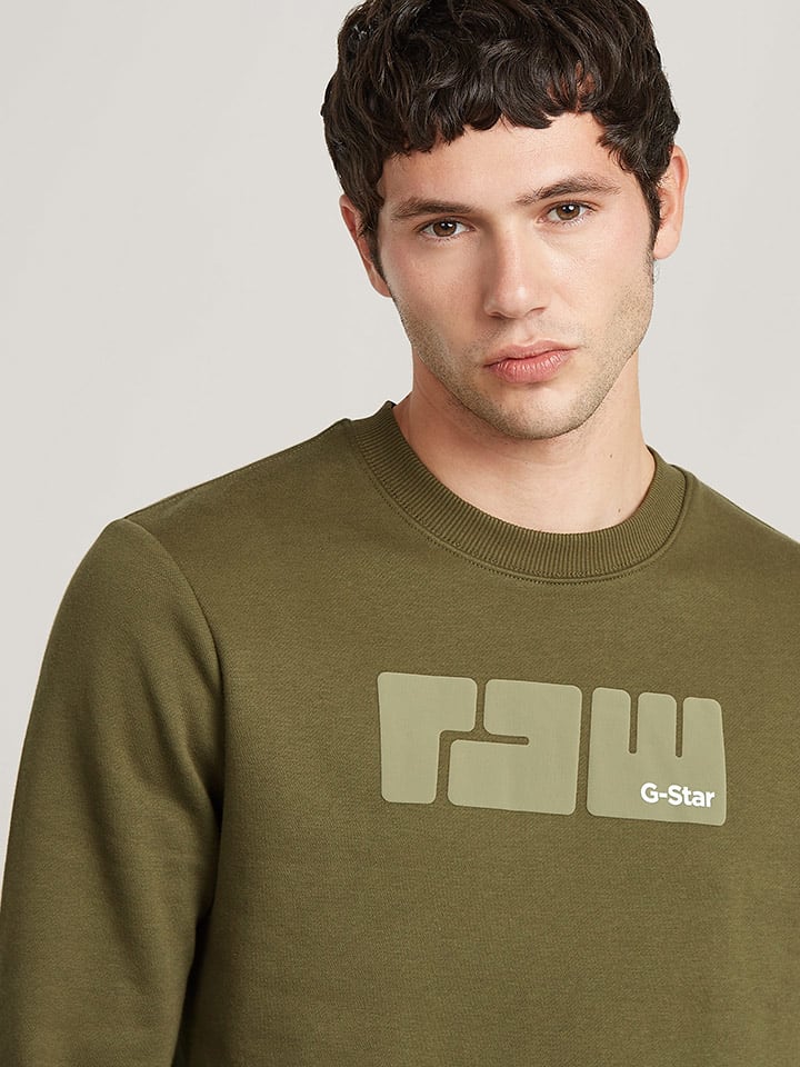 G-Star Sweatshirt in Khaki günstig kaufen