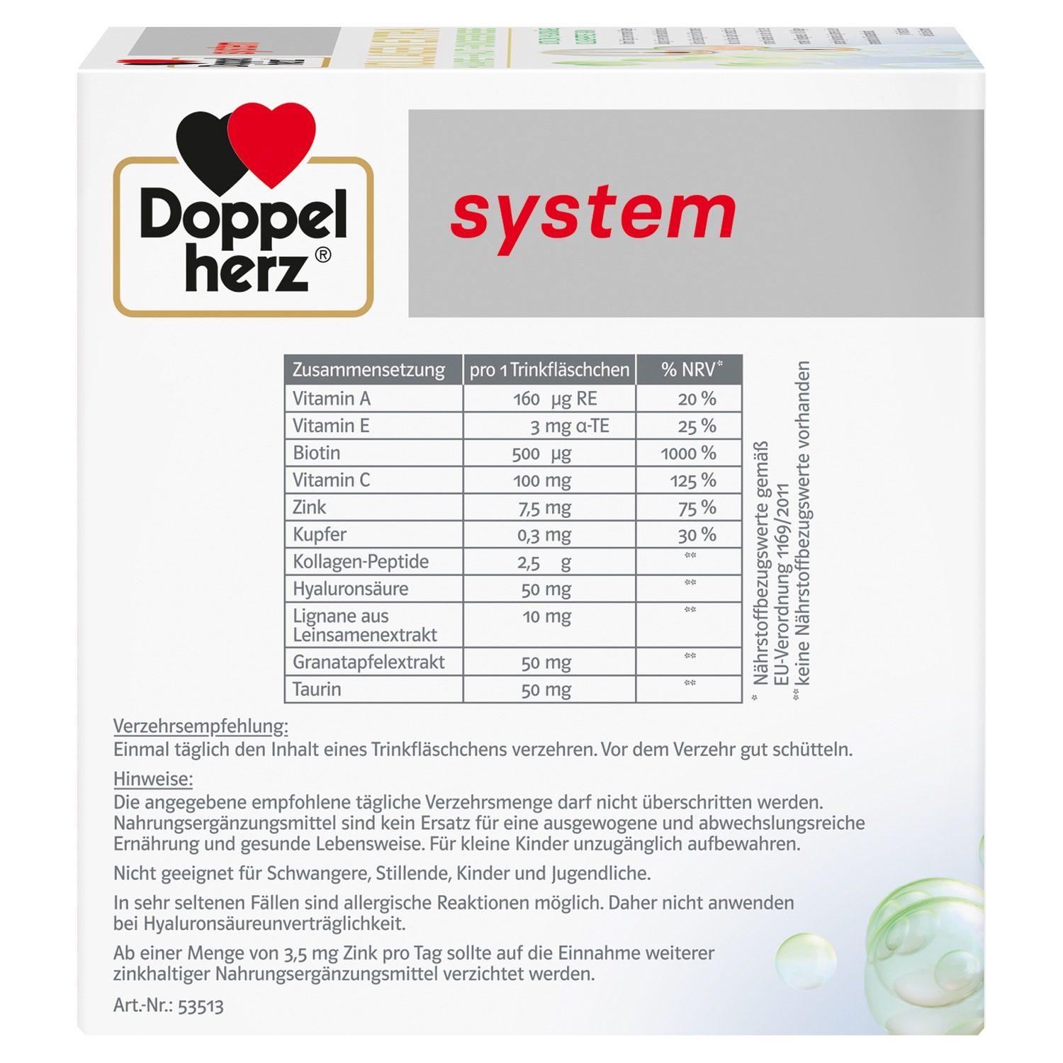 Kollagen Extra system Trinkampullen