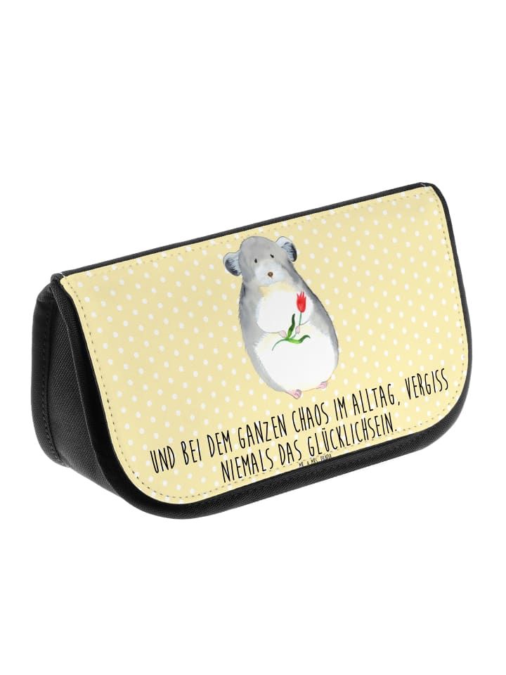 Mr. & Mrs. Panda Kosmetiktasche Chinchilla Blume mit Spruch in Gelb Pastell günstig kaufen onesize