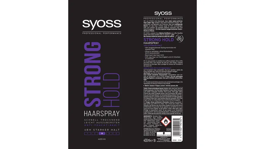 syoss Haarspray Long Hold Haltegrad 3 400 ml