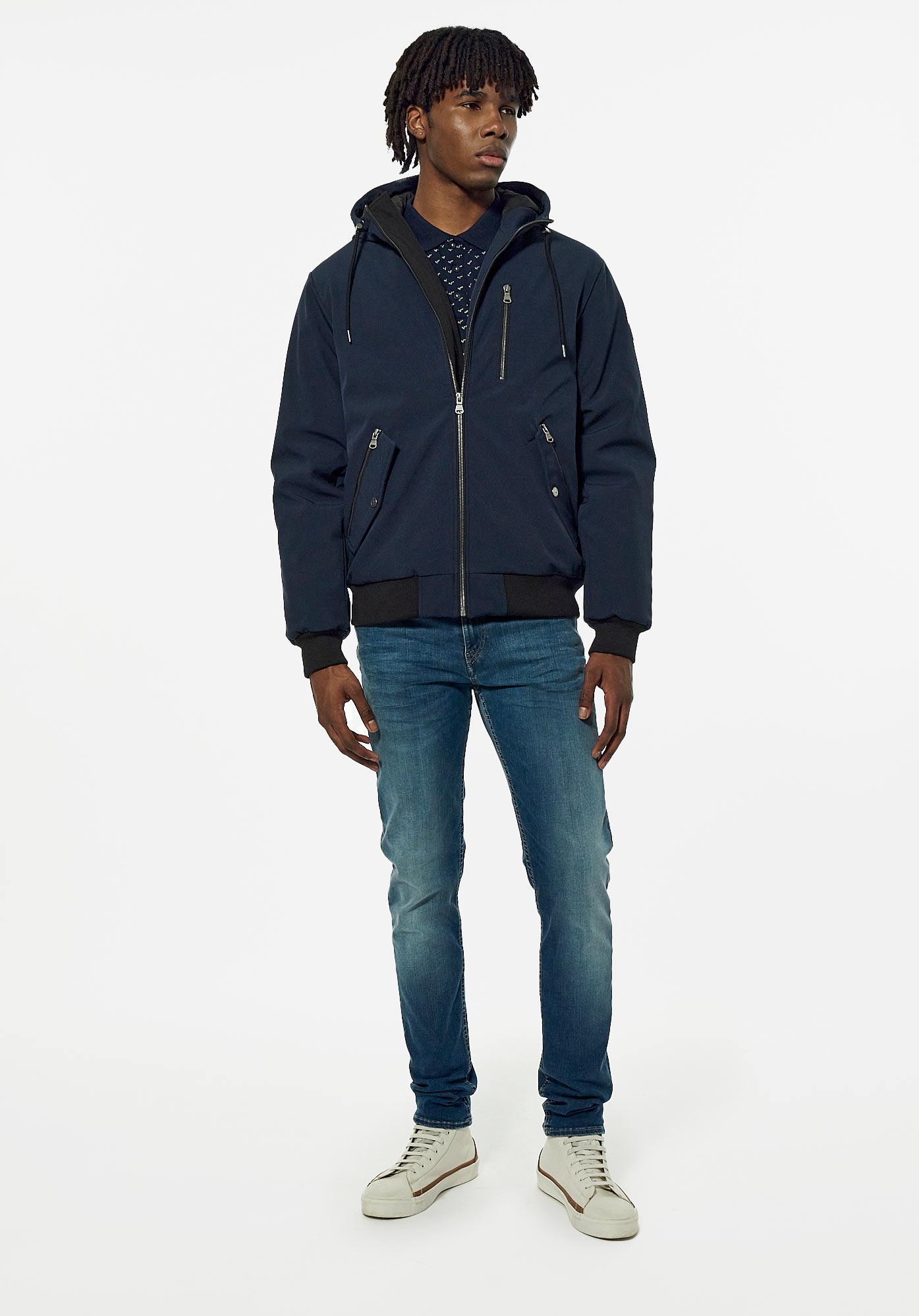SPIKE  Blouson bleu Homme