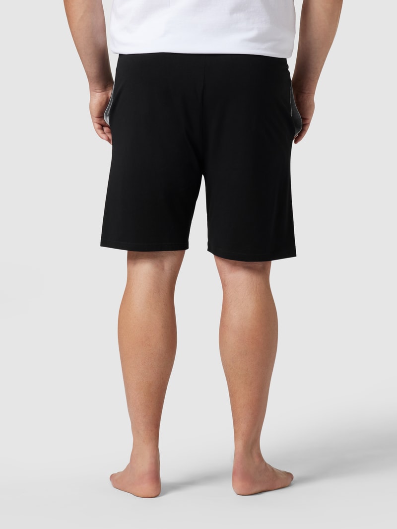 PLUS SIZE Sweatshorts mit Logo-Stitching in schwarz
