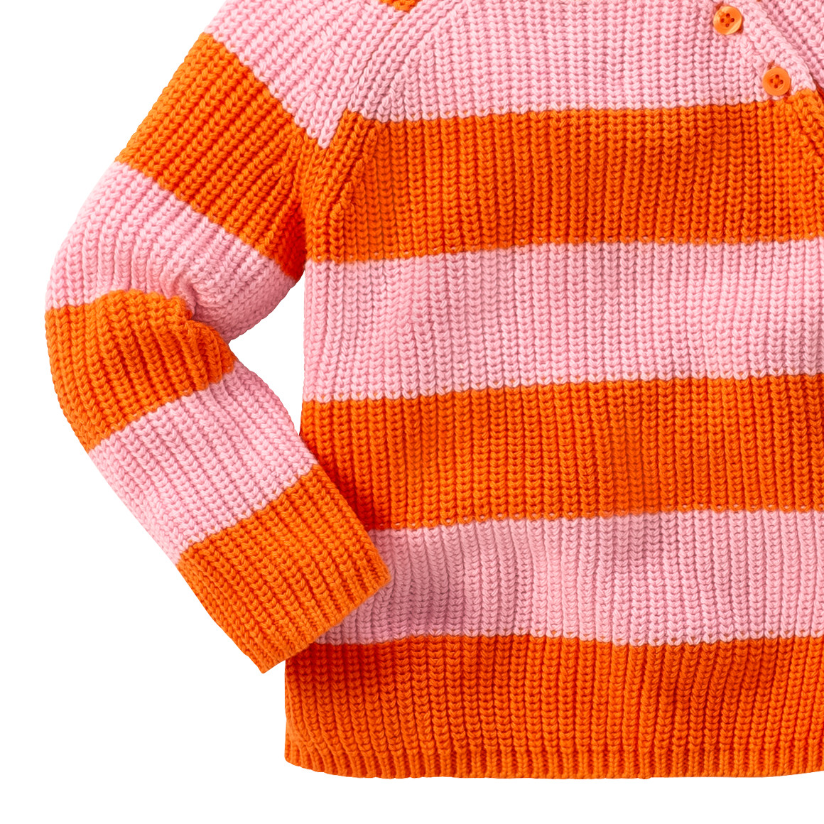 Baby Strickpullover mit Blockringeln