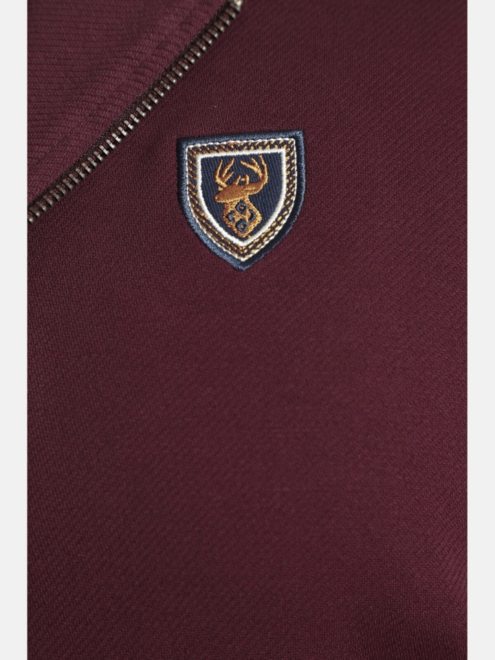 Charles Colby Sweatjacke DUKE PATRICKS in dunkelrot günstig kaufen