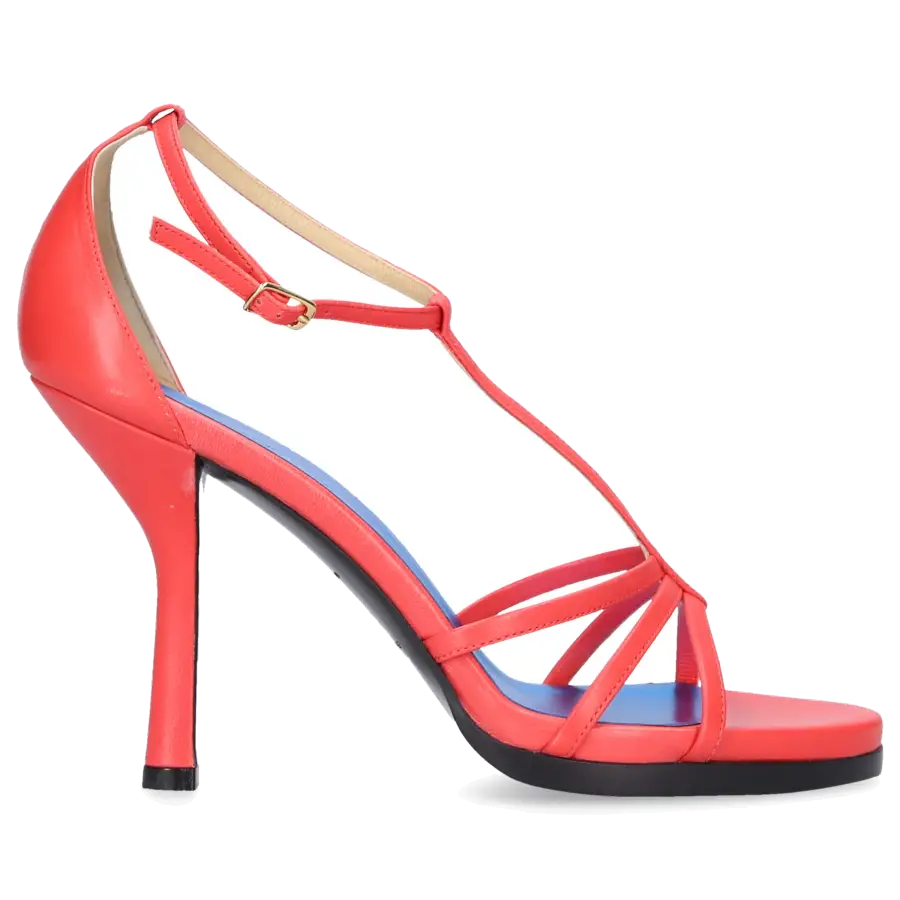 Balenciaga - Plateausandalen Glattleder Kalbsleder coralle - rot
