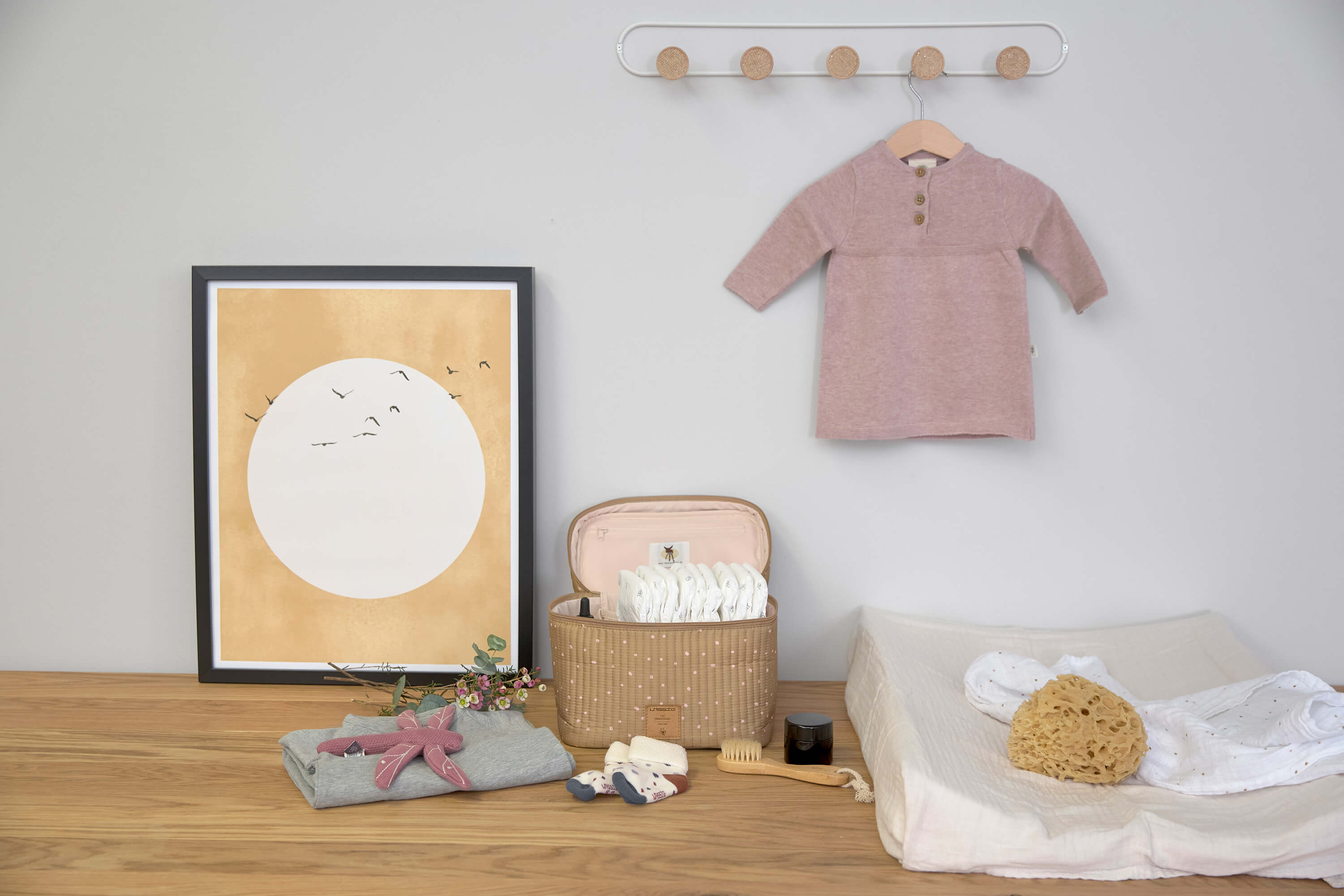Babykleid - Strick Bio-Baumwolle, Rosa