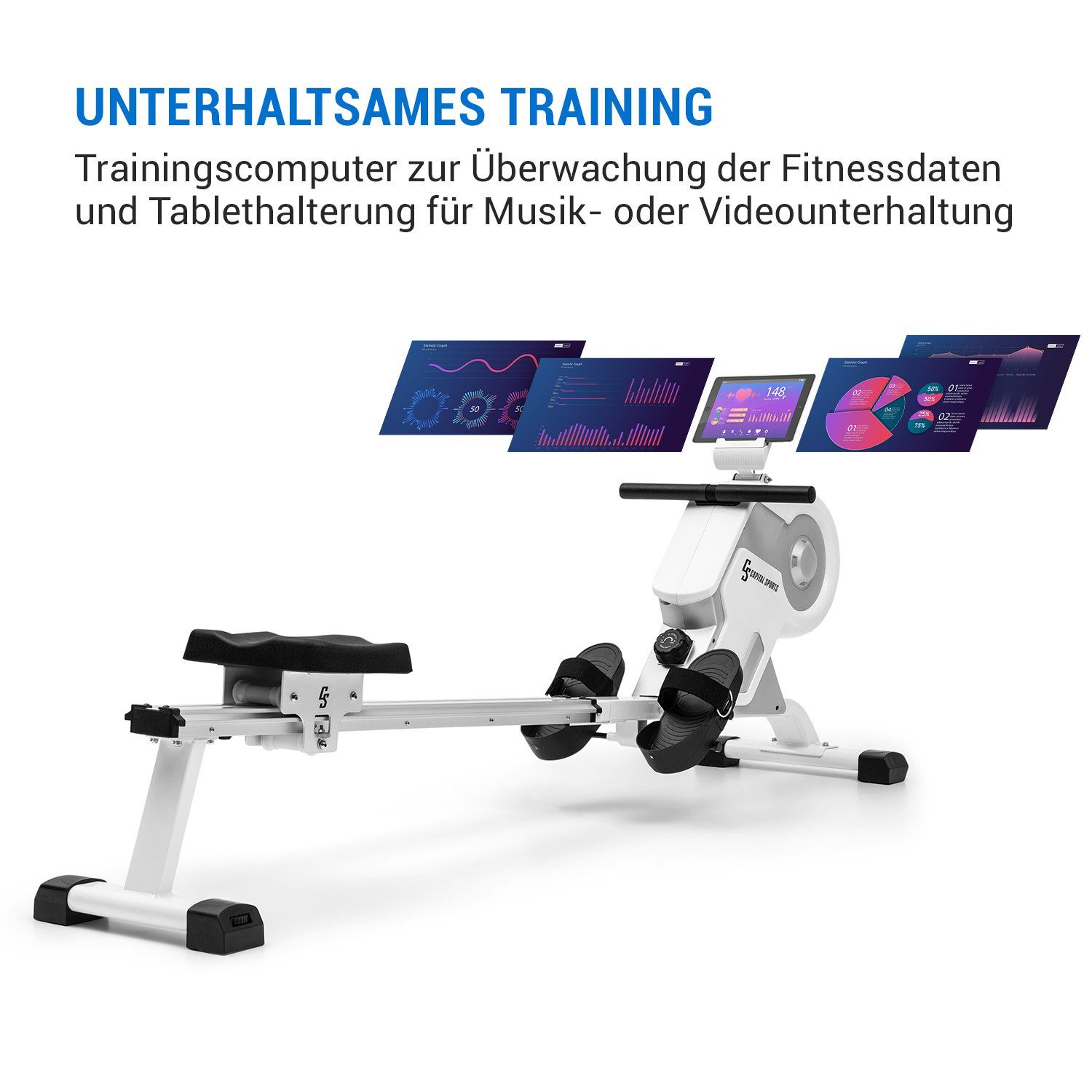 Capital Sports Rudermaschine CSP5-StreamM1Silver