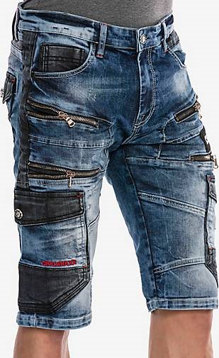 Cipo & Baxx Short CK234 in mehrfarbiger Waschung