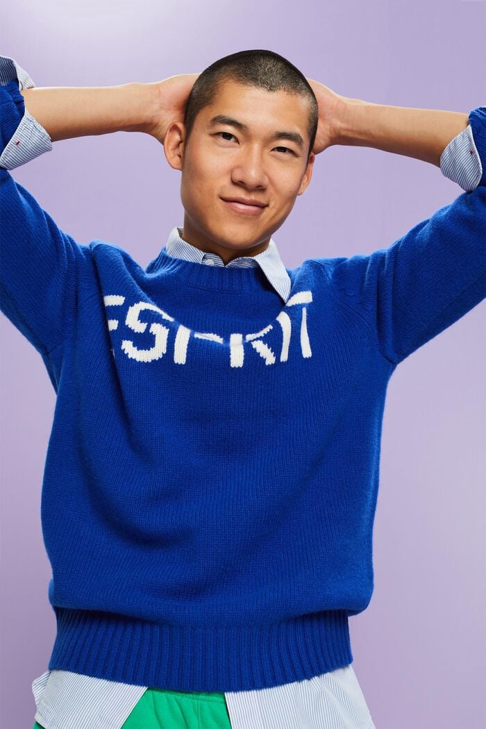 Logo-Pullover aus Wolle und Kaschmir
