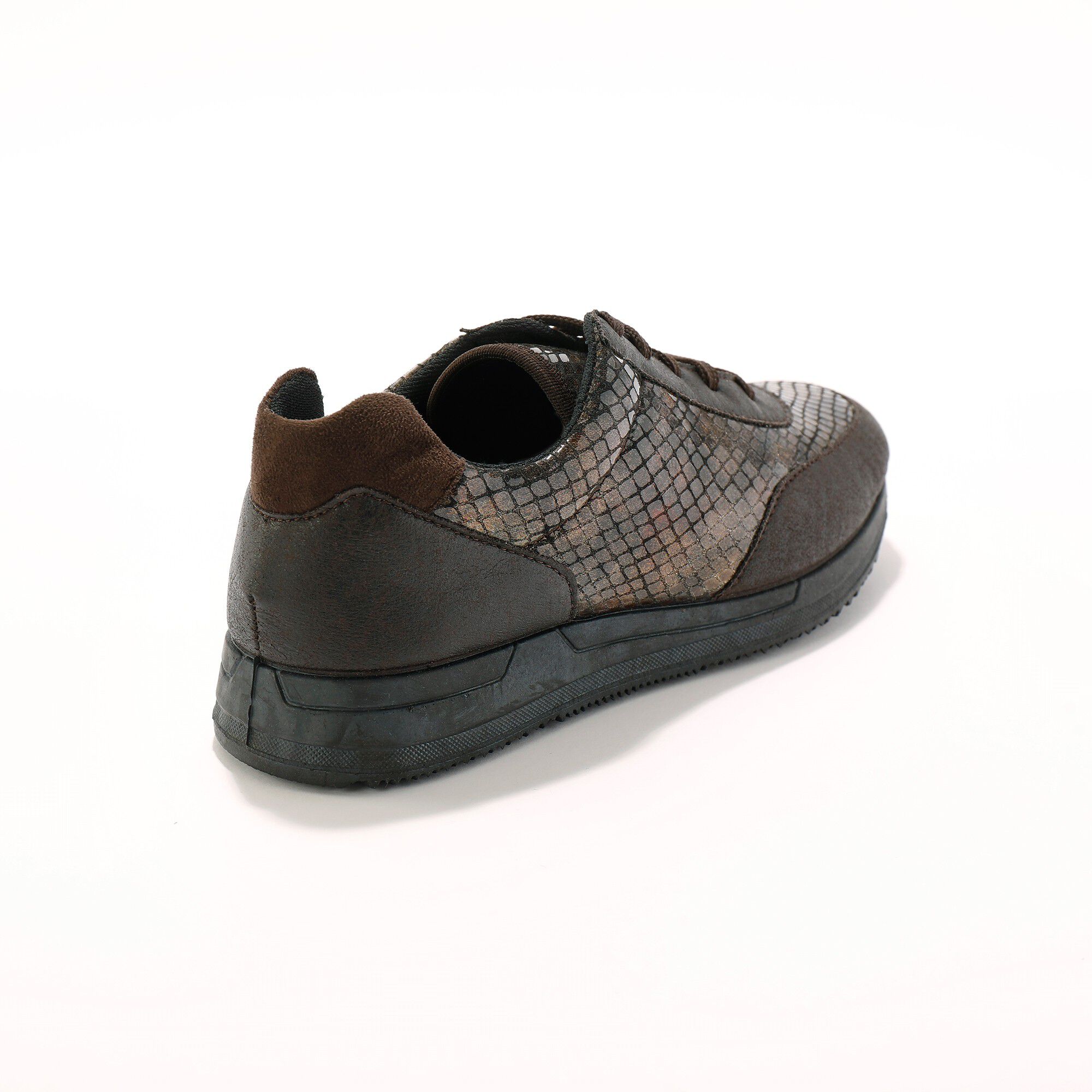 Baskets lacées spécial pieds sensibles en tissu extensible
