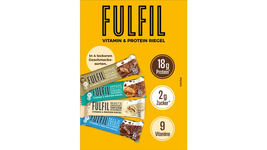 FULFIL Vitamin- und Protein-Riegel Chocolate und Hazelnut Geschmack 55 g