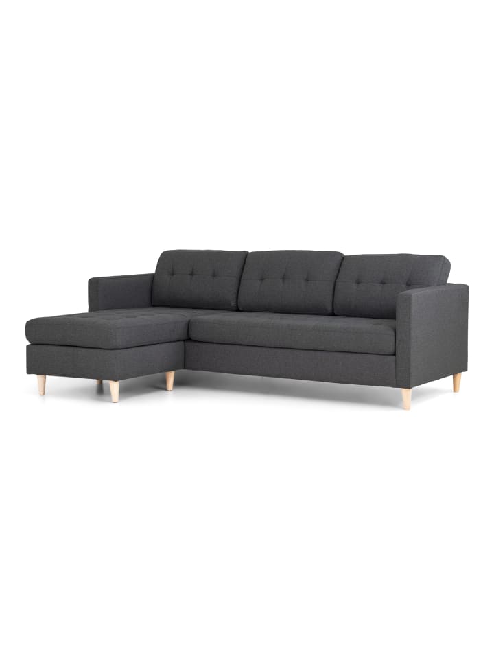ebuy24 Ecksofa Marino Dunkelgrau 219 x 151 cm günstig kaufen onesize