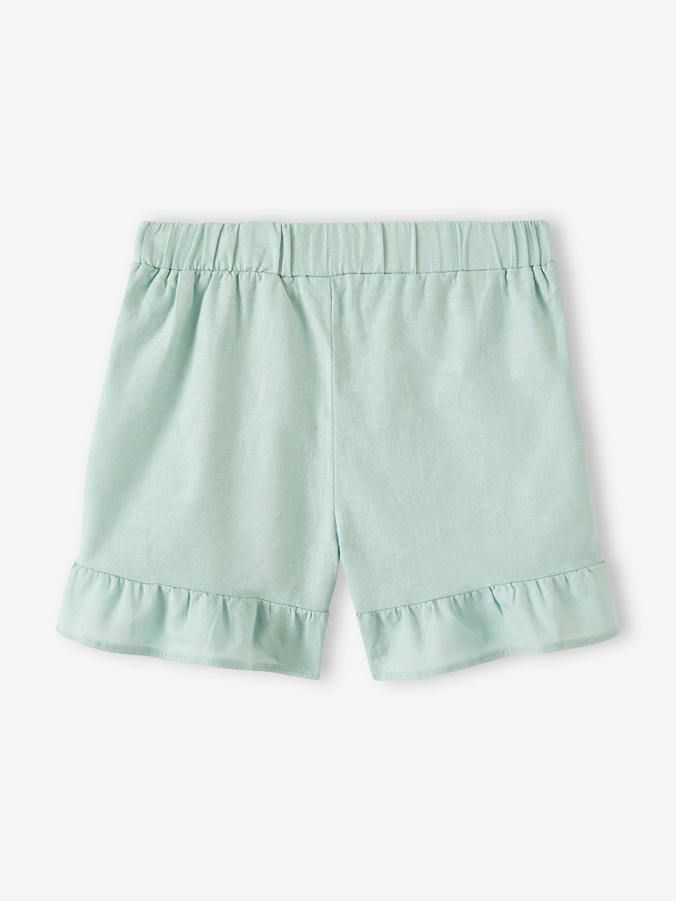Vertbaudet Mädchen Volantshorts - aqua