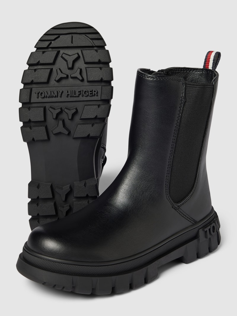 Chelsea Boots in Leder-Optik Modell 'MICHIGAN' in schwarz