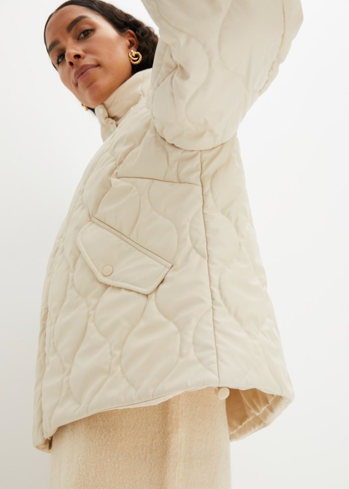 Steppjacke aus Lederimitat