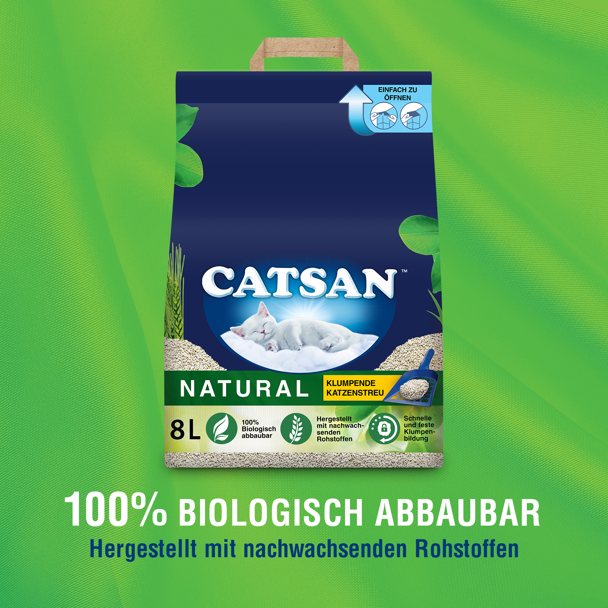 CATSAN Katzenstreu CATSAN Natural Klumpstreu 2x8 l