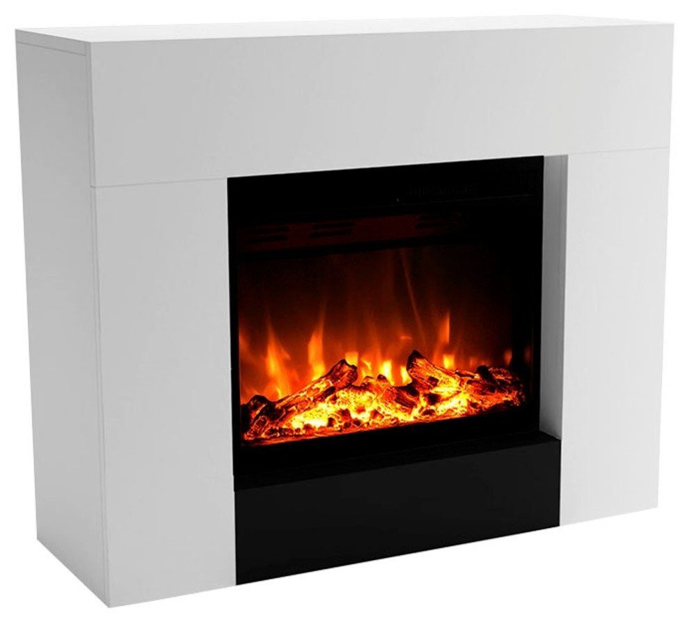 GLOW FIRE Elektrokamin Metis L LED, LED Kamin mit Heizung, mit 3-fach Farbwechsler und Knisterfunktion