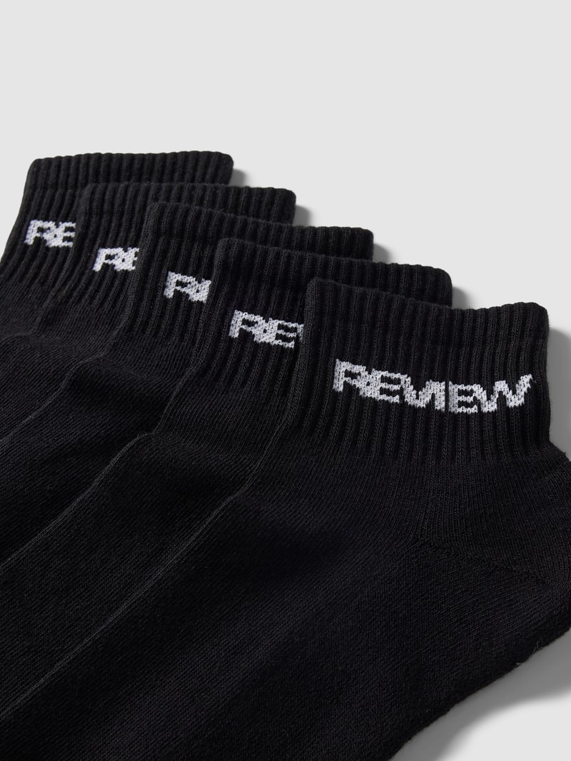 Socken mit Label-Print im 5er-Pack in schwarz
