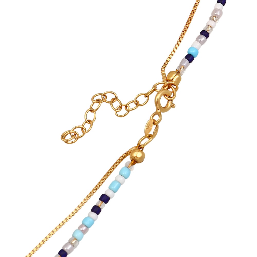 Elli Elli Collier Femmes Couche Coquillage Pendentif Perles de verre Coloré Été Trend  collier