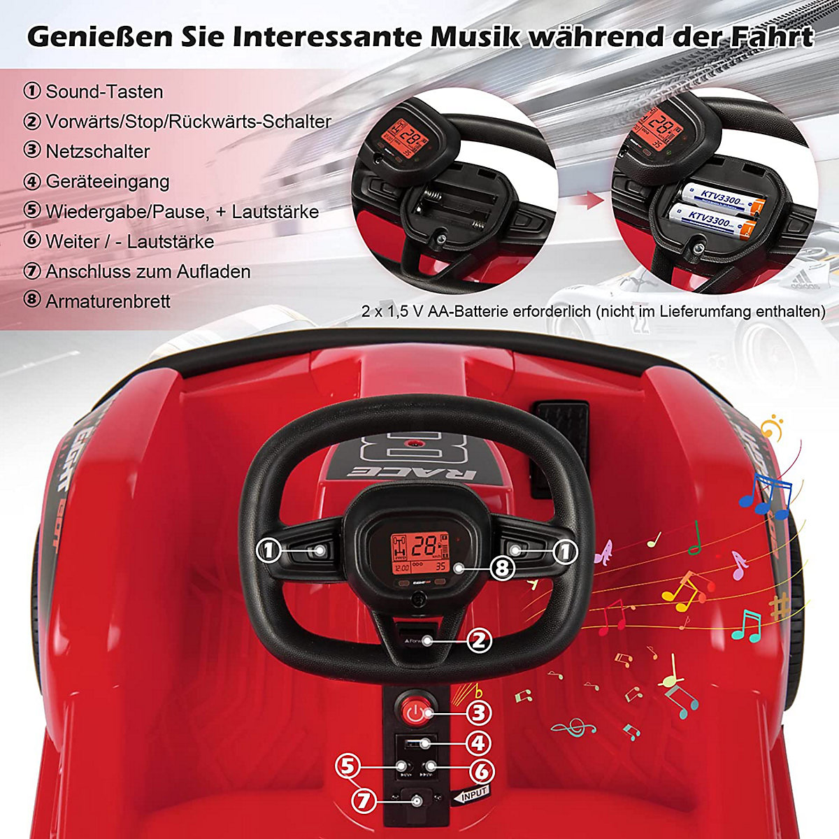 6V Elektro Gokart mit Musik & Fernbedienung Go-Kart