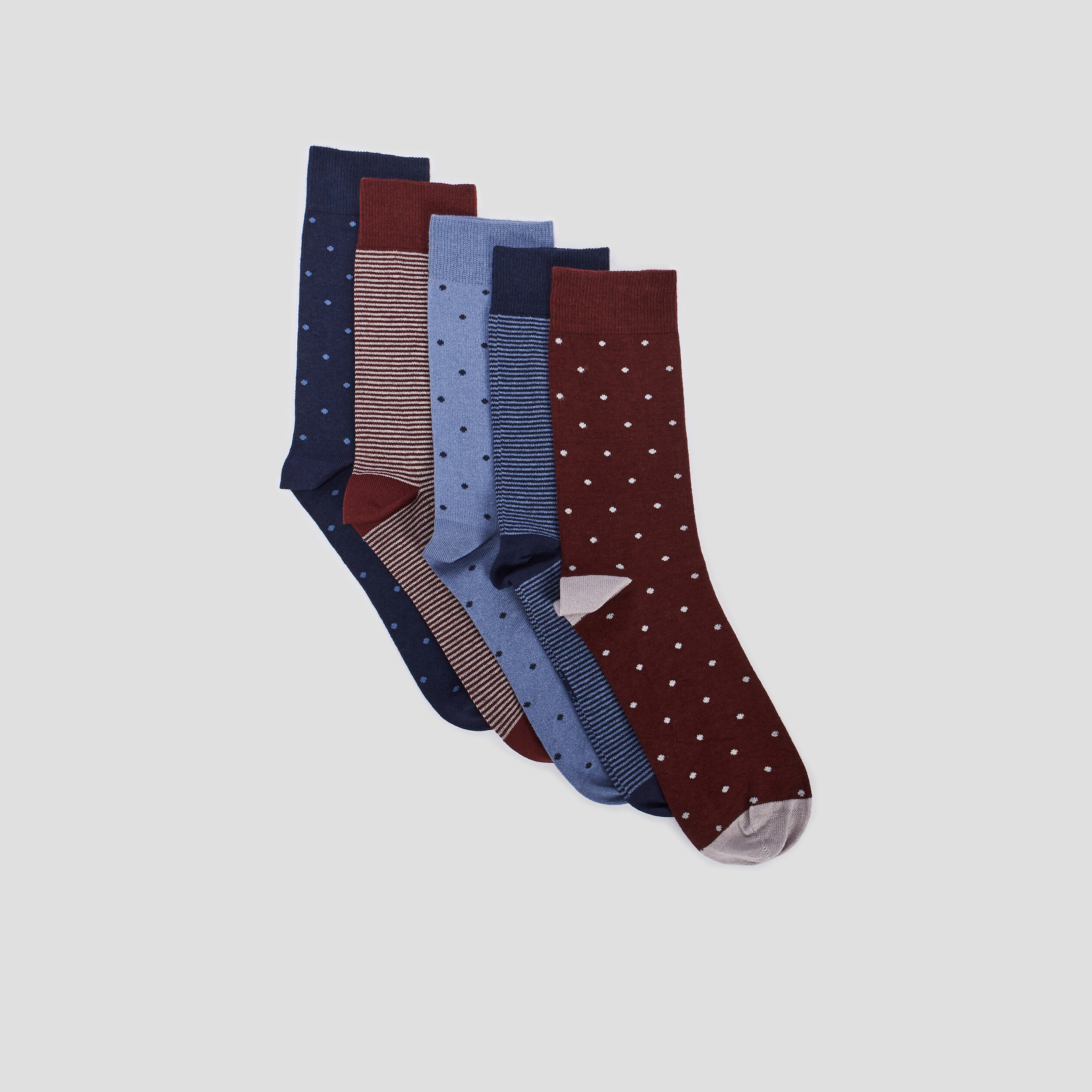 Lot 5 paires de chaussettes multicolore homme | La Halle