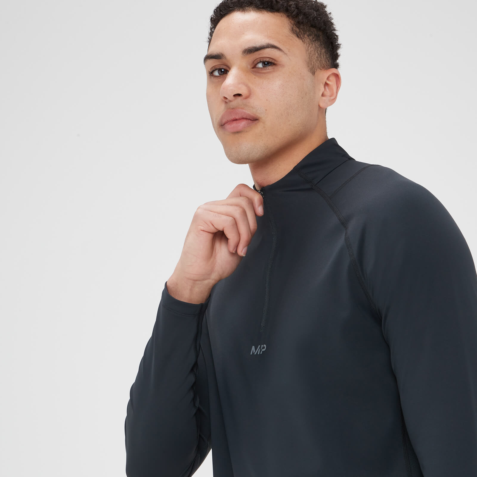 Haut à fermeture éclair ¼ MP Tempo Ultra pour hommes – Noir
