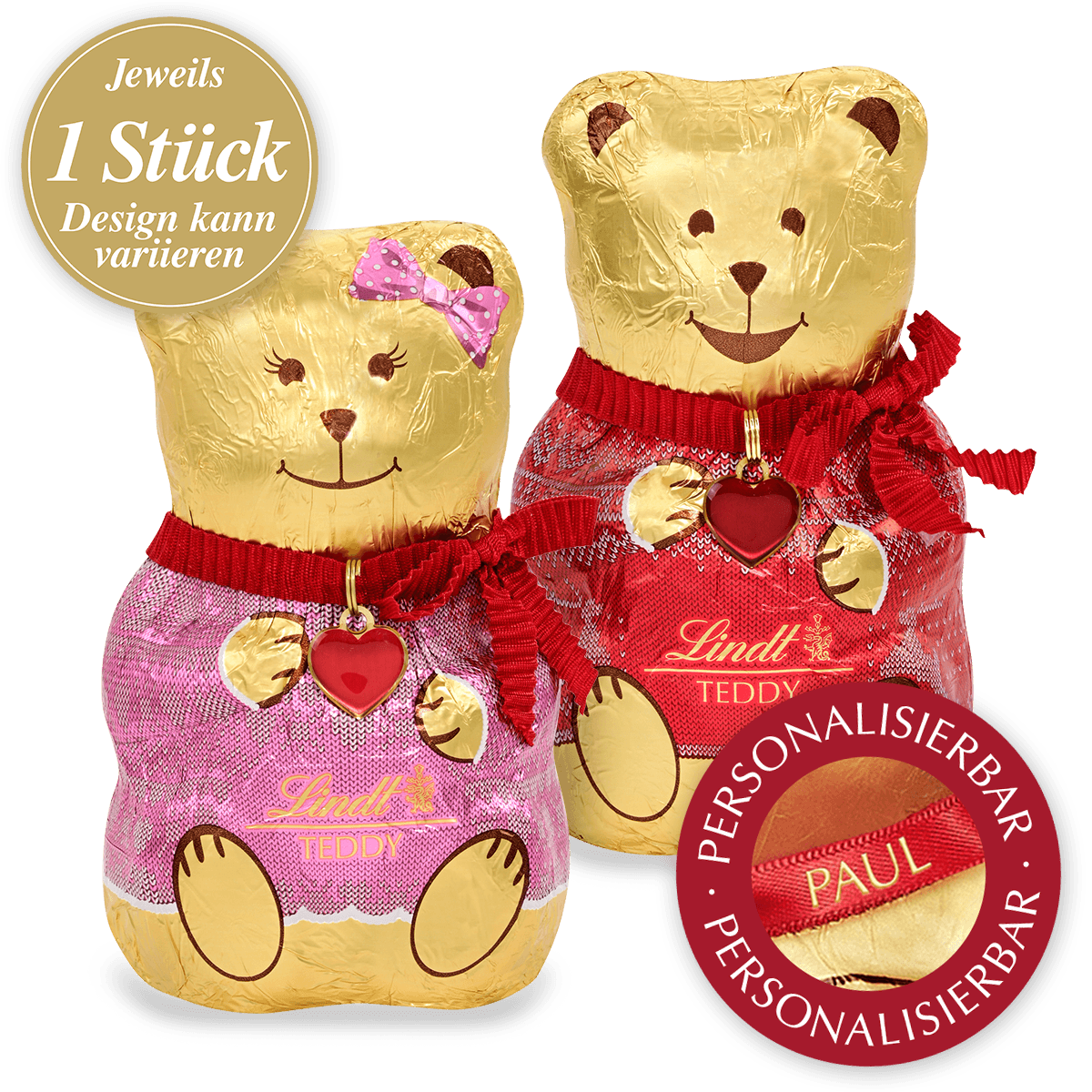 TEDDY Pullover, Rot / Rosa, 100g