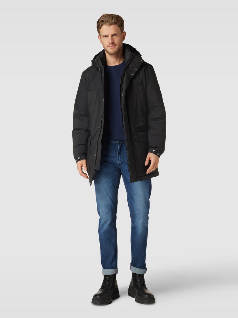 Parka mit Pattentaschen Modell 'Camiano' in schwarz