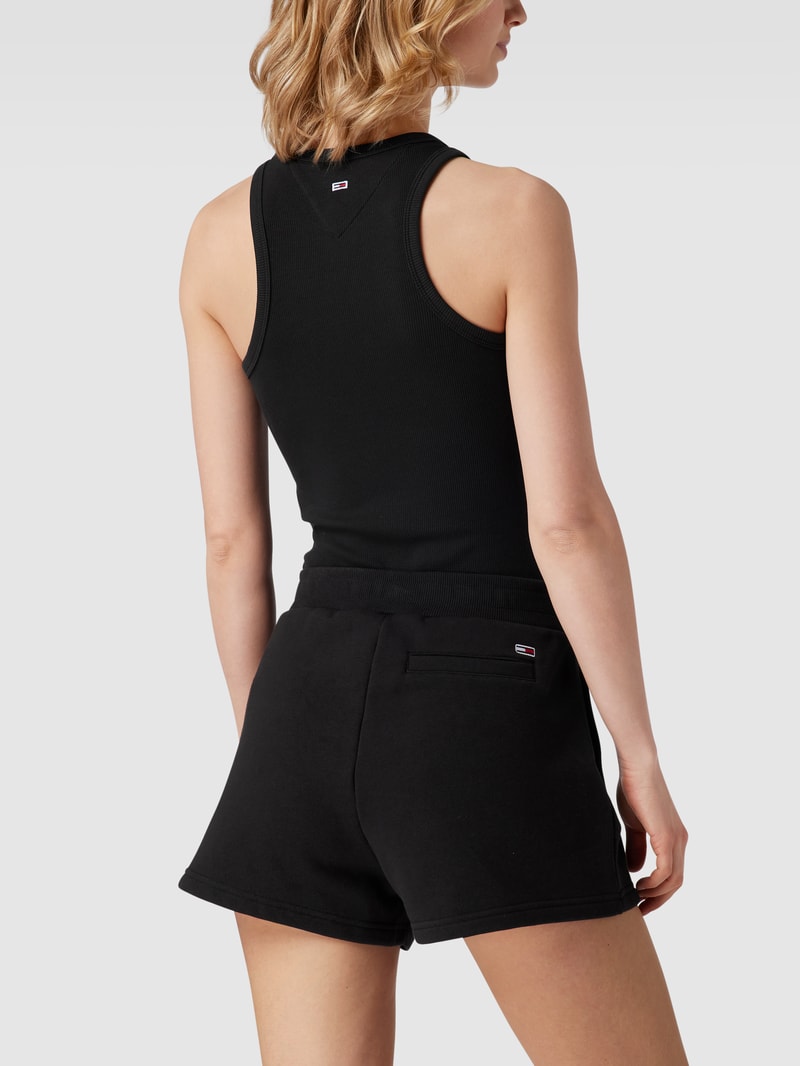 Body in Ripp-Optik in schwarz