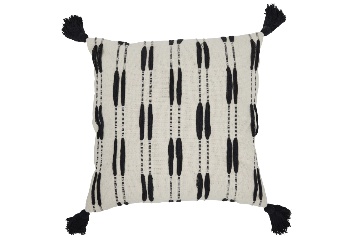Roomio Kissenhülle No. 9409 Schwarz Beige 45 x 45 cm