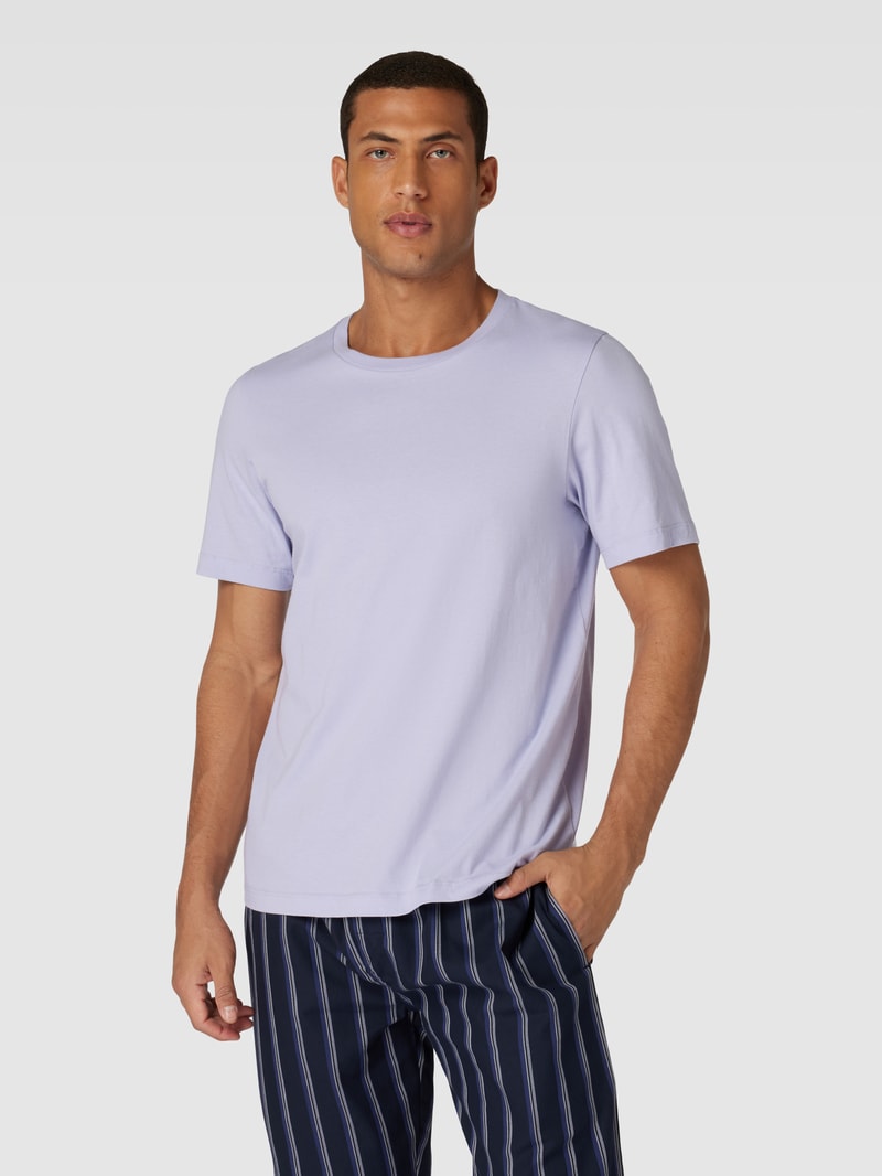 T-Shirt mit Rundhalsausschnitt Modell 'Mix+Relax' in flieder