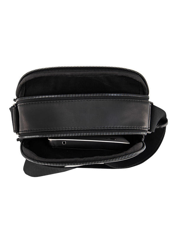 Marc O'Polo, Schultertasche, Mikrofaser, schwarz