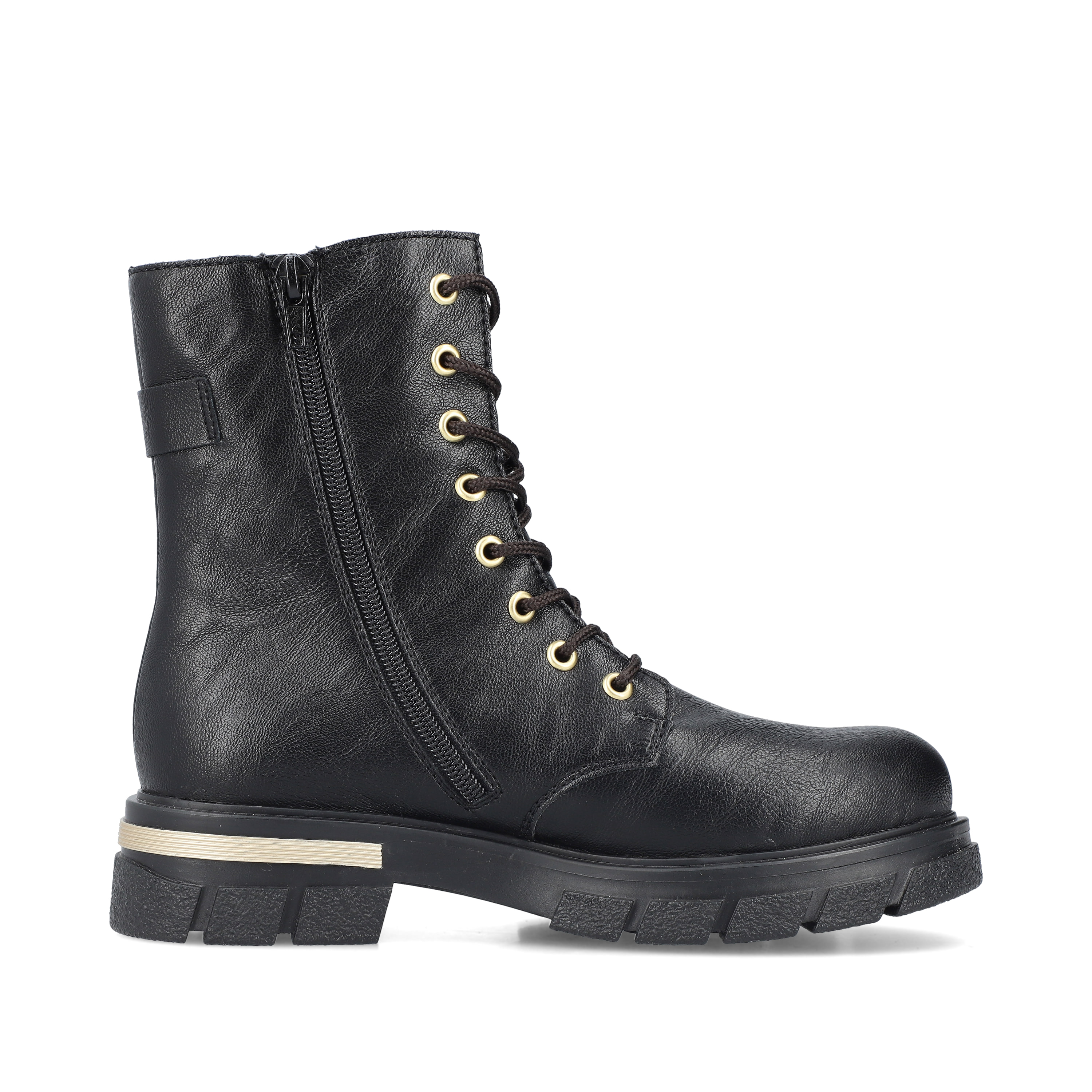 Rieker Damen Biker Boots nachtschwarz