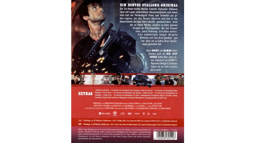 Die City-Cobra - Mediabook  (Blu-ray+DVD)