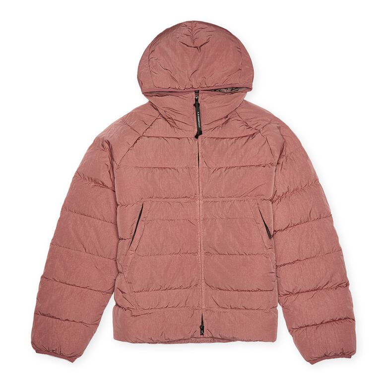 C. P. Company Eco-Chrome R Goggle Down Jacket cedar wood