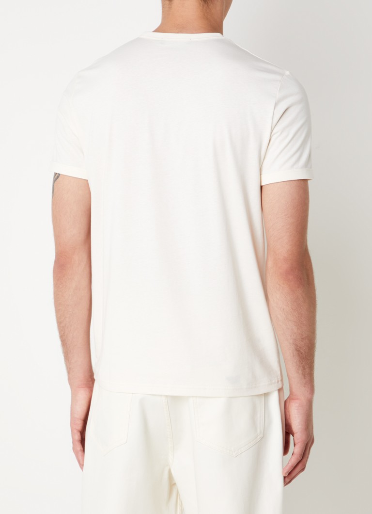 Tricou Fred Perry cu guler rotund și logo brodat