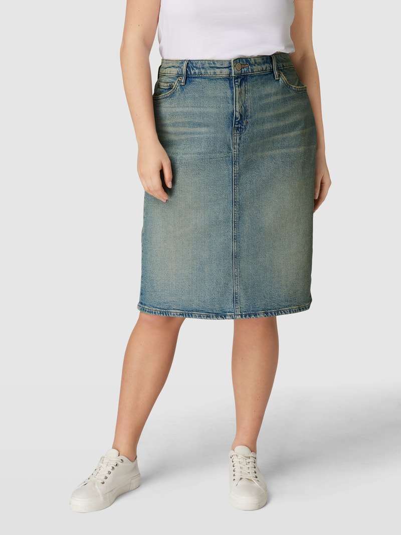 PLUS SIZE Jeansrock mit Gehschlitz Modell 'DANIELA' in jeans