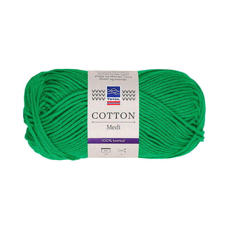 Cotton medi garn skarp grønn