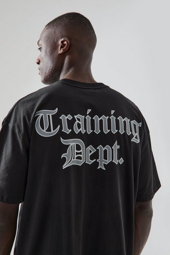 Active Training Dept Gothic Font Oversized Tshirt