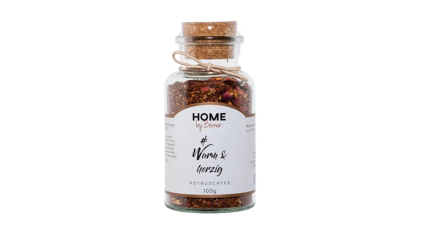 HOME by Berner Rotbuschtee im Korkenglas Warm & Herzig 100 g