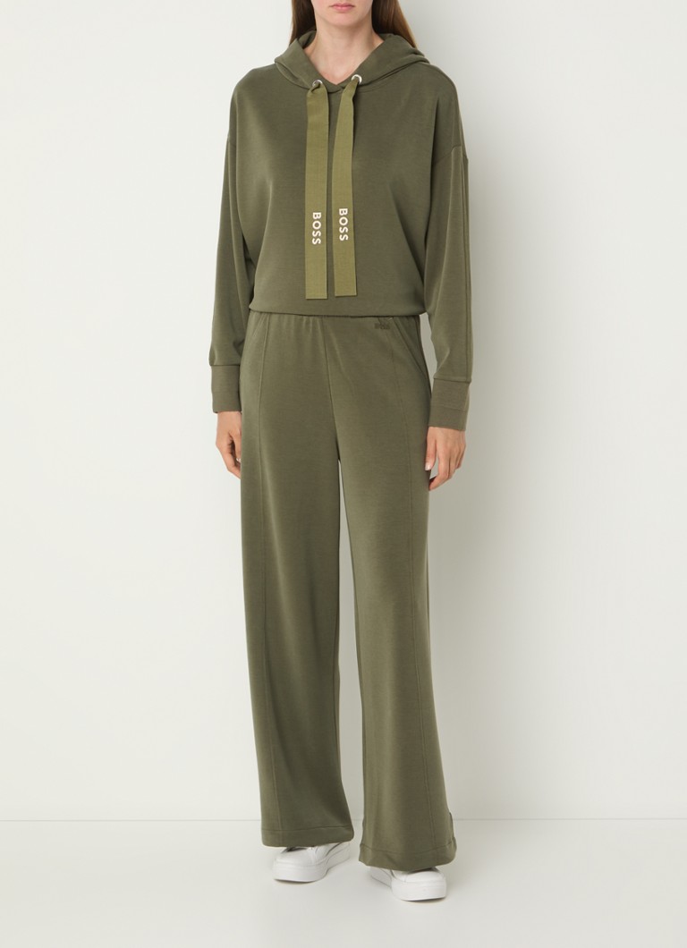 Pantaloni de trening HUGO BOSS Ecara cu talie înaltă, croială largă și buzunare laterale.