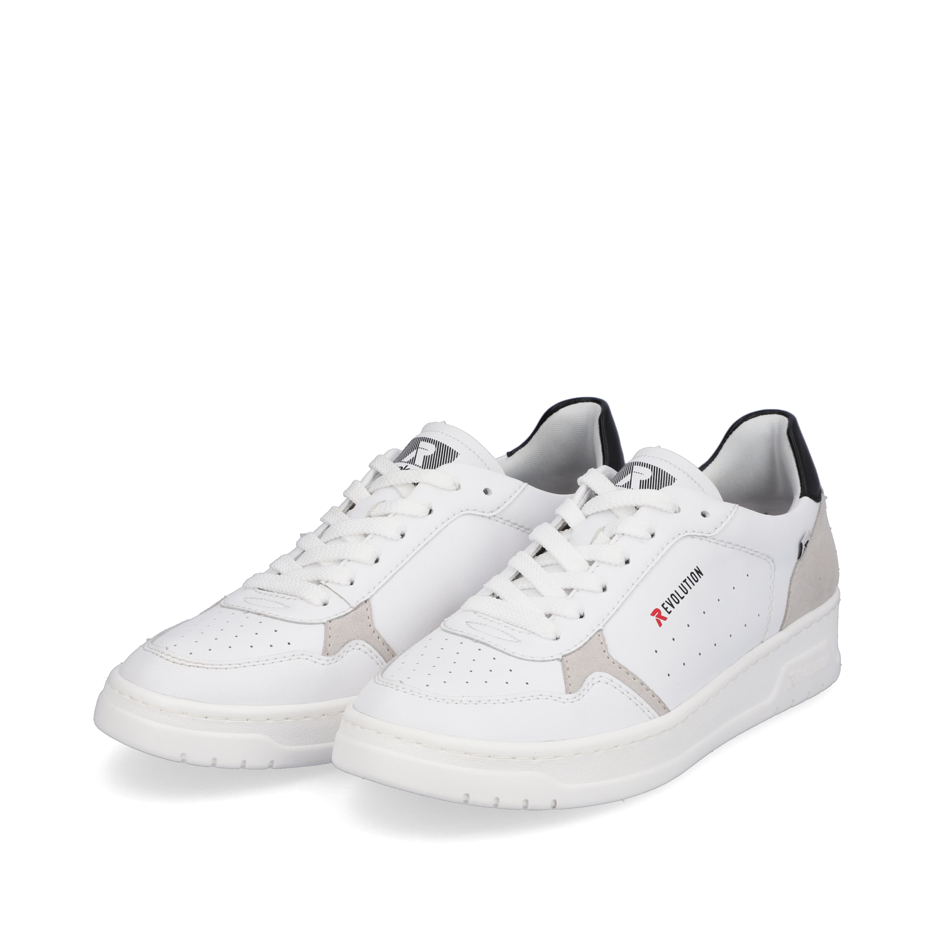 Rieker Herren Sneaker Low brilliant-white graphite-grey